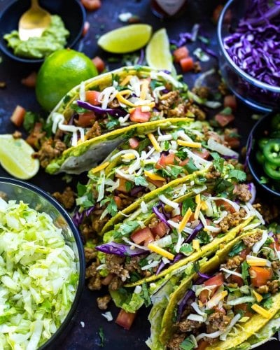 Healthy Double Stacked Turkey Tacos