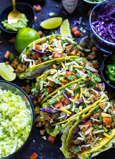 Healthy Double Stacked Turkey Tacos