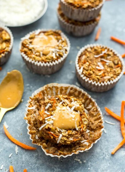 Meal Prep Carrot Cake Oatmeal Muffin Cups