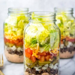 Meal Prep Low Carb Big Mac Salad Jars