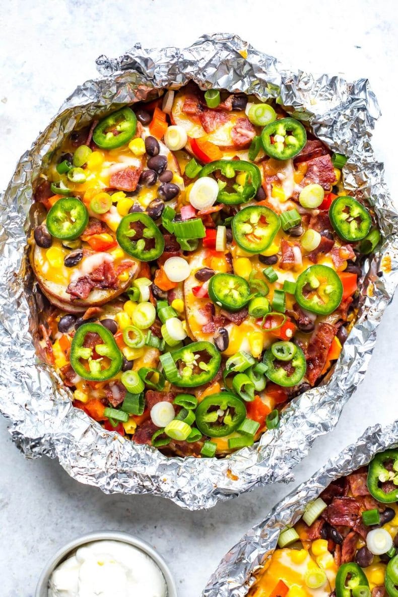 Cheesy Grilled Potatoes in Foil