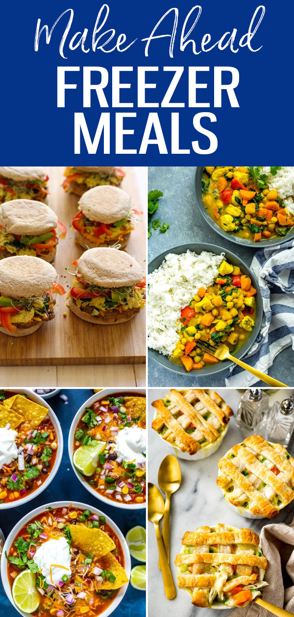 These 21+ Healthy Make Ahead Freezer Meals for Busy Weeknights are perfect for meal prep. Freezer-friendly meals are the best! #freezermeals #freezerfriendly