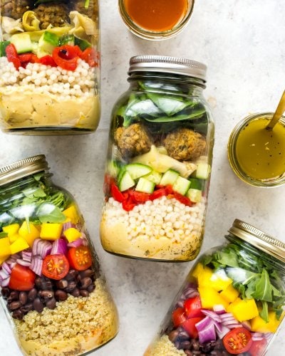 The Ultimate Vegetarian Mason Jar Salad