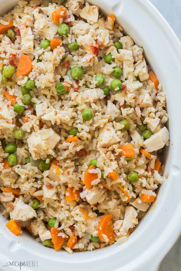 slow cooker chicken and rice