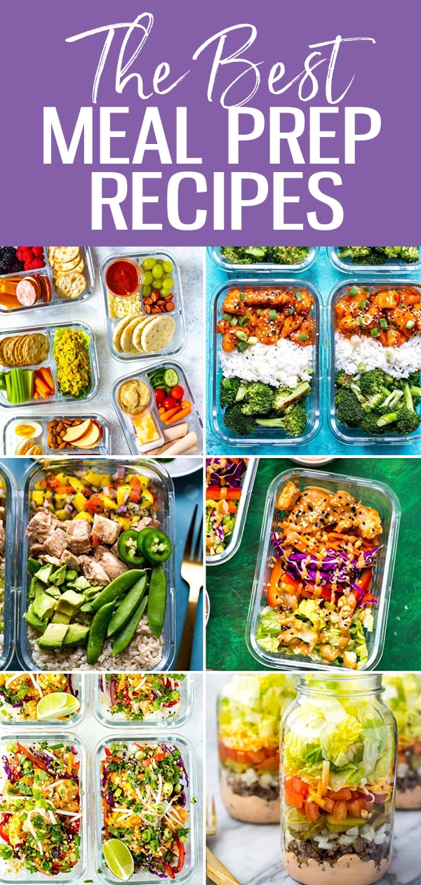 This is the list of the very Best Meal Prep Ideas on the internet! Get organized for the work week with these breakfast, lunch and dinner meal prep recipes #mealprep #recipes #healthy