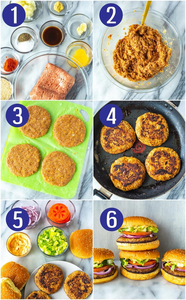 Ultimate Juicy Turkey Burger Recipe steps