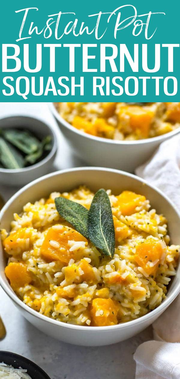 This Instant Pot Butternut Squash Risotto is a delicious and flavourful take on fall risotto with crispy sage and butternut squash. #instantpot #butternutsquash