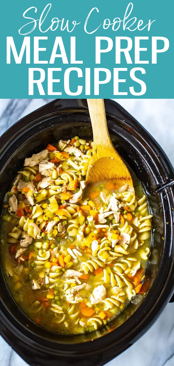 These 15+ Healthy Slow Cooker Recipes are the best way to get ready for the work week – just dump everything in the crockpot and you're set! #mealprep #slowcooker #crockpot