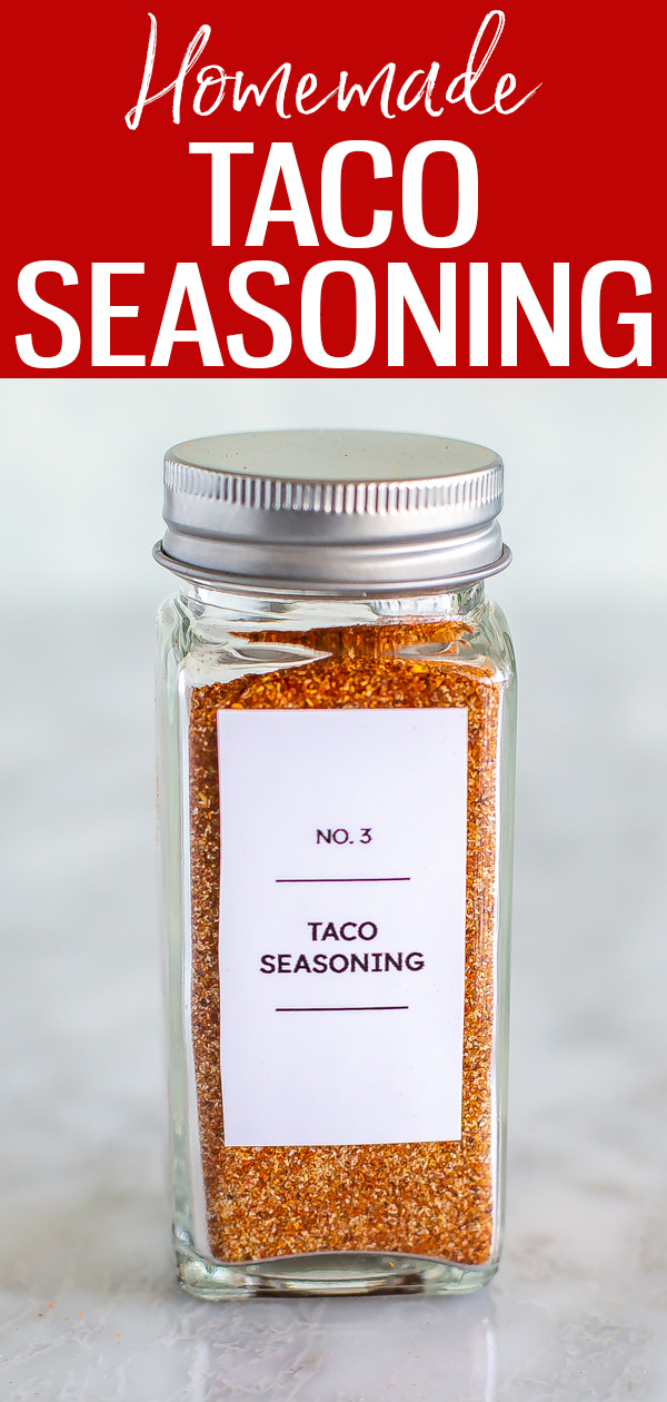 No packet? No problem! This homemade taco seasoning couldn't be easier. It's perfect for making delicious tacos, quesadillas and more! #tacoseasoning #spiceblend