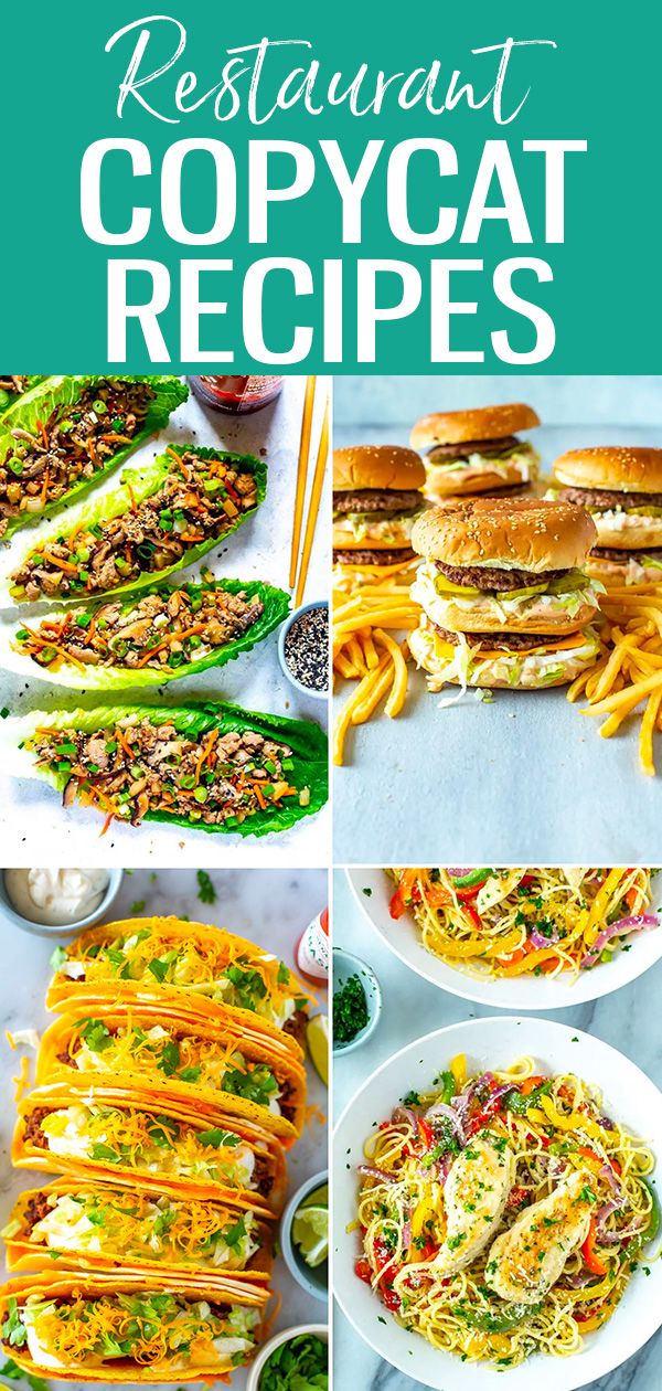 Make healthier versions of your favourite restaurant dishes with these easy recipes—Olive Garden, Chipotle, PF Chang's and more included. #restaurantcopycats #easyrecipes