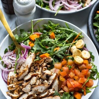 Balsamic Grilled Chicken and Arugula Salad